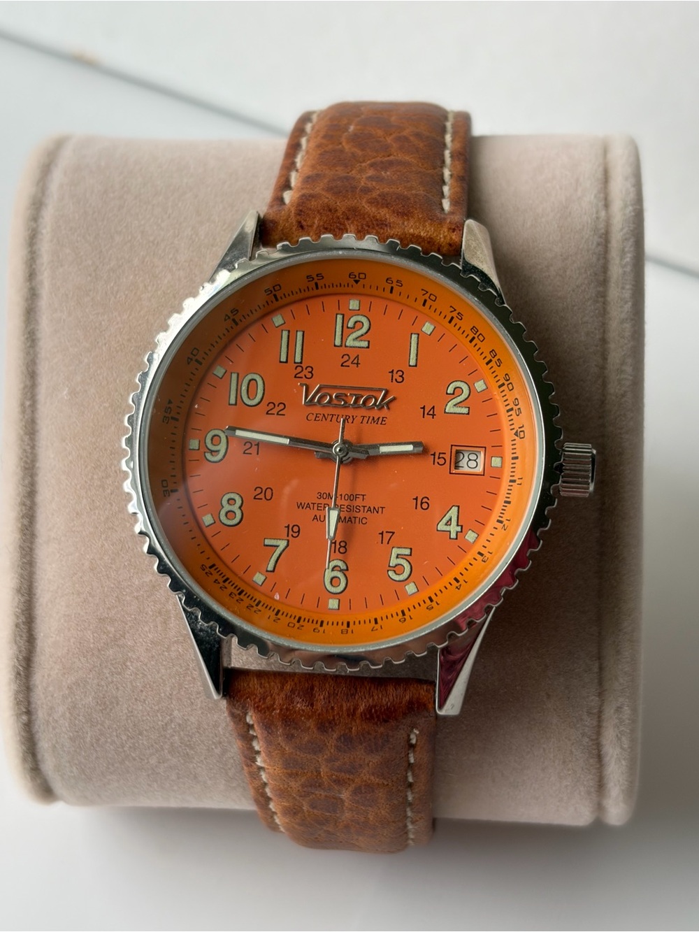 Vostok Century Time  orange color Automatic Watch